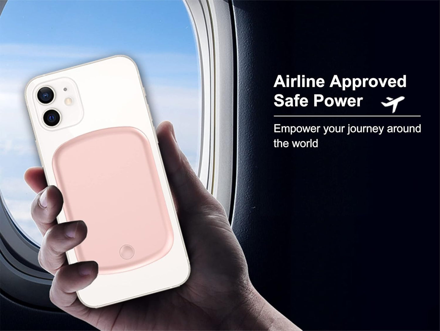 Power Bank, 10000Mah Wireless Portable Charger 18W Fast Charging 20W Quick Charge with Type C Cable Battery Pack for Iphone 16/15/14/13/12 Series
