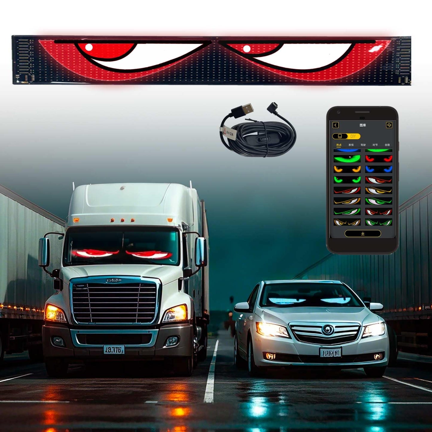 Bluetooth LED Windshield Display | Rare Collective