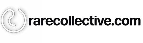 Logo of Rare Collective with website URL on a white background